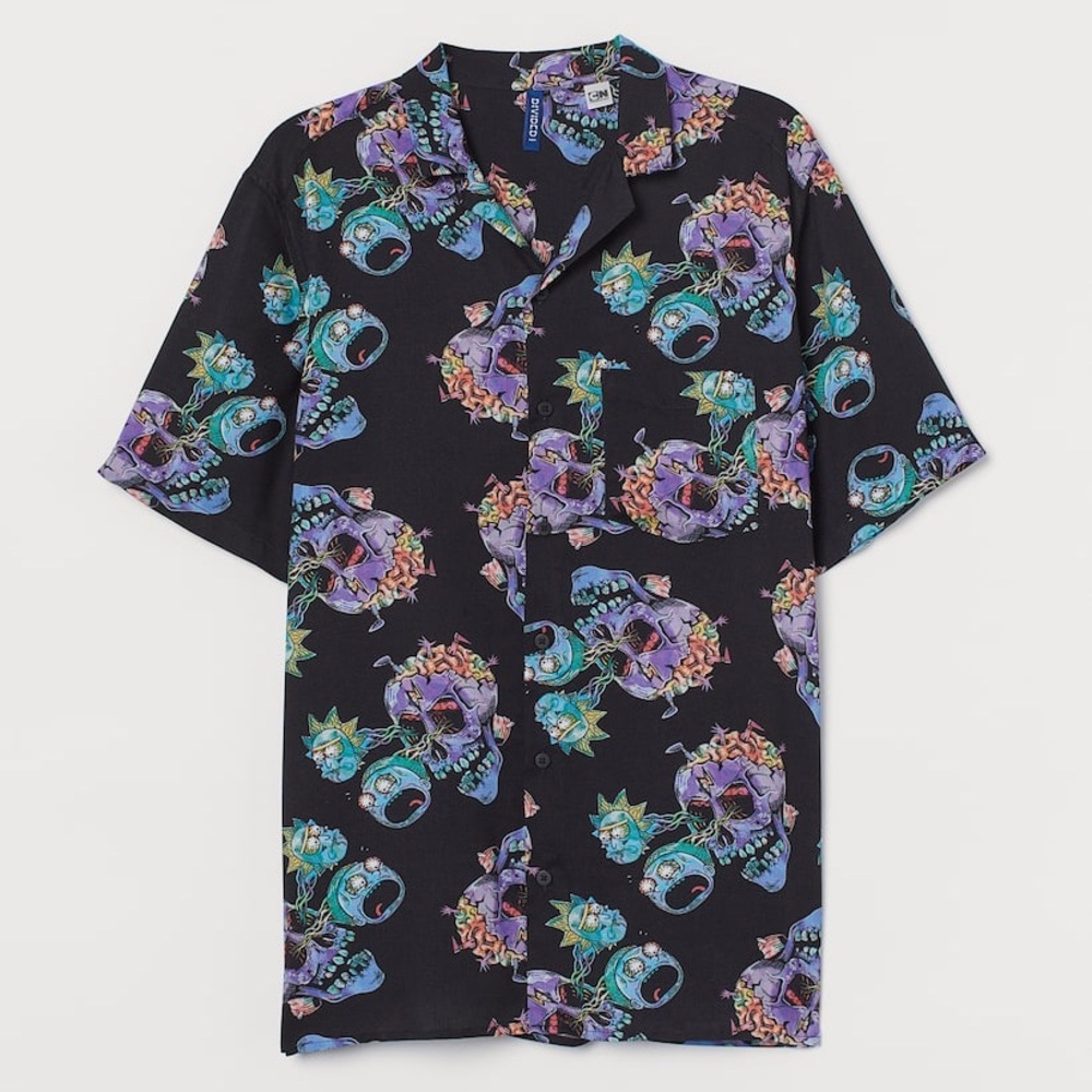 H&M Divided Men’s Rick and Morty Patterned Shirt